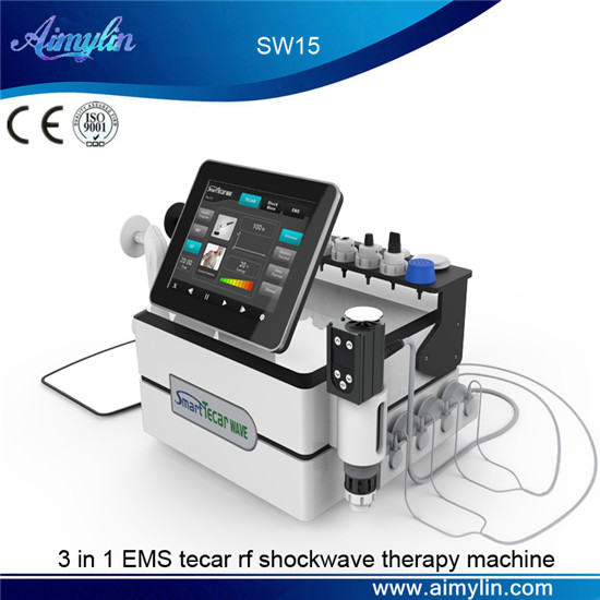 3 in 1 EMS tecar rf shockwave therapy machine SW15