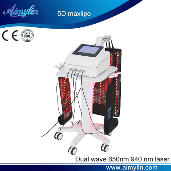 Dual wave 650nm 940nm 5D maxlipo laser machine 